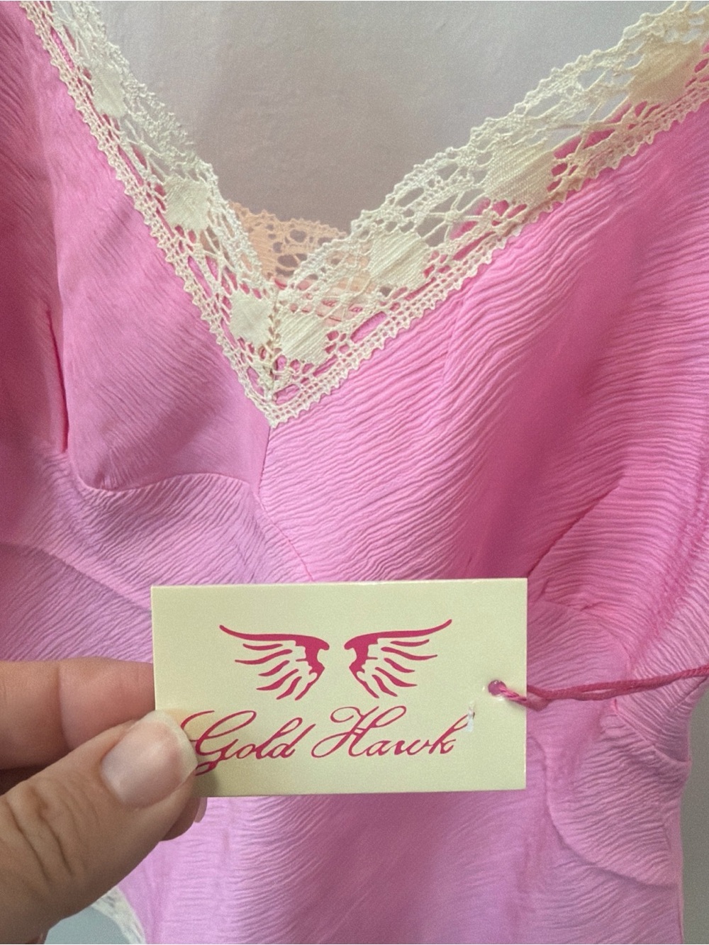 Gold Hawk 100% Silk Cami - Picture 3 of 5